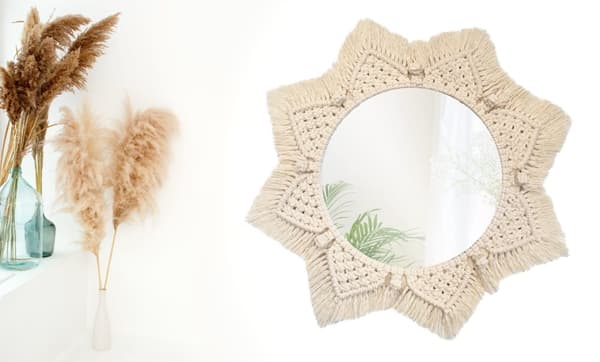BOHO VÆGSPEJL 53CM 322048