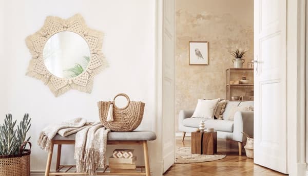 BOHO VÆGSPEJL 53CM 322048