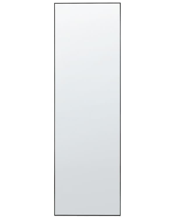 Stående speil Svart Aluminium 50 x 156 cm Med stativ Tynn ramme Moderne design Frittstående speil