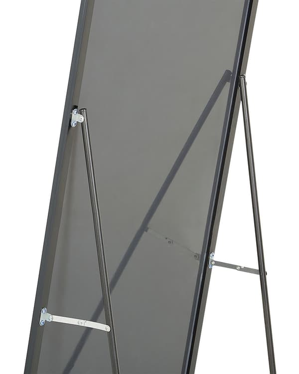 Stående speil Svart Aluminium 50 x 156 cm Med stativ Tynn ramme Moderne design Frittstående speil