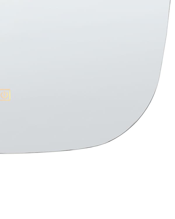 Speil LED Sølv ø 78 cm Integrert lys Oval form Moderne Baderomsspeil Veggspeil