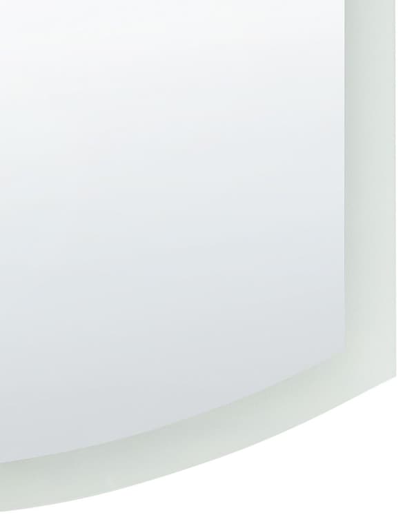 Speil LED Sølv ø 78 cm Integrert lys Oval form Moderne Baderomsspeil Veggspeil