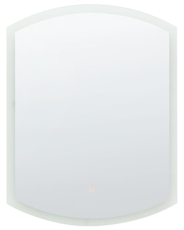Speil LED Sølv ø 78 cm Integrert lys Oval form Moderne Baderomsspeil Veggspeil