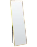 Miniatyrbilde 1 av 7: Stående speil Gull Aluminium 50 x 156 cm Med stativ Tynn ramme Moderne design Frittstående speil