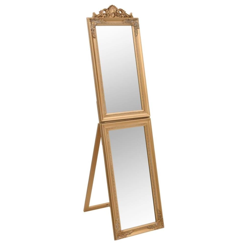 vidaXL Fristående spegel guld 45x180 cm