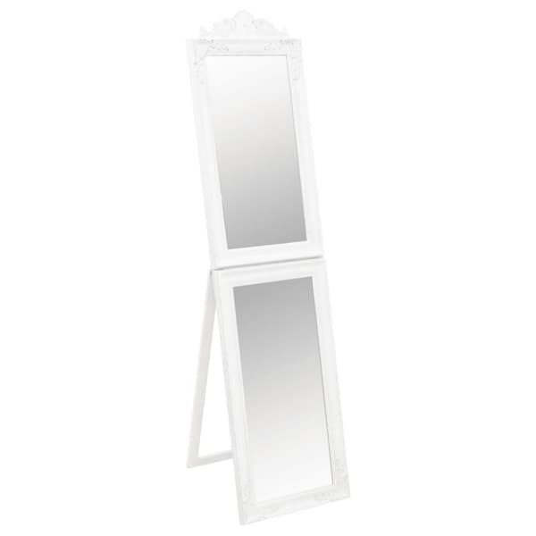 vidaXL Fristående spegel vit 45x180 cm