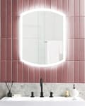 Miniatyrbillede 2 af 8: Hængende LED Spejl ø 78 cm Oval Moderne Moderne Badeværelse Vaskeskab Vægmonteret Make-up Soveværelse