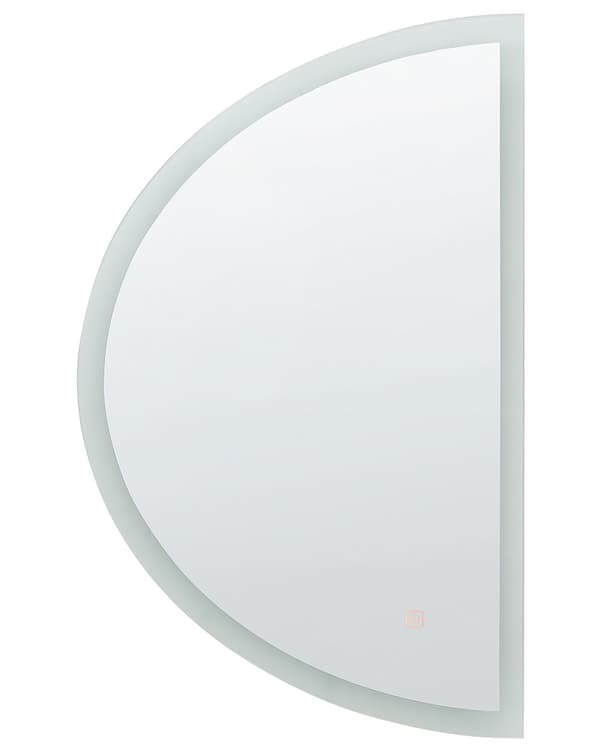 Hængende LED-spejl ø 80 cm Halvrundt Moderne Moderne Badeværelse Vask Vægmonteret Make-up Soveværelse