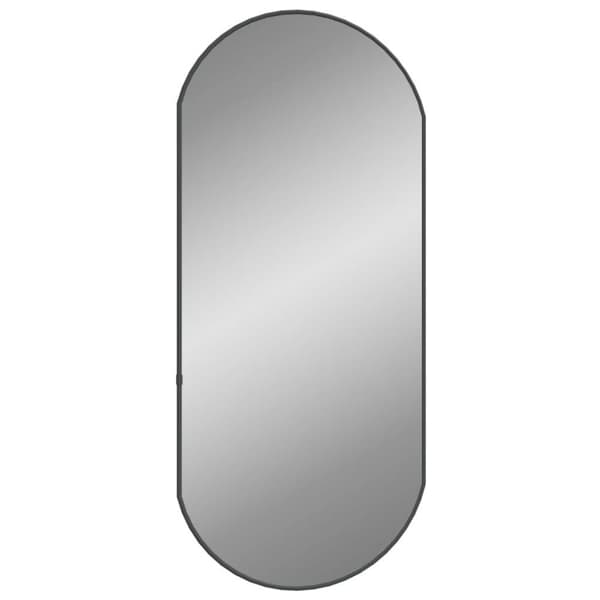 vidaXL vægspejl 80x35 cm oval sort