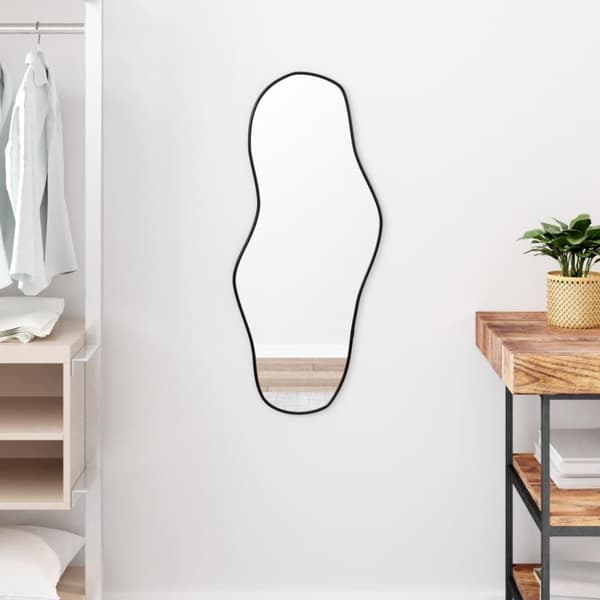 vidaXL Seinäpeili musta 80x35 cm
