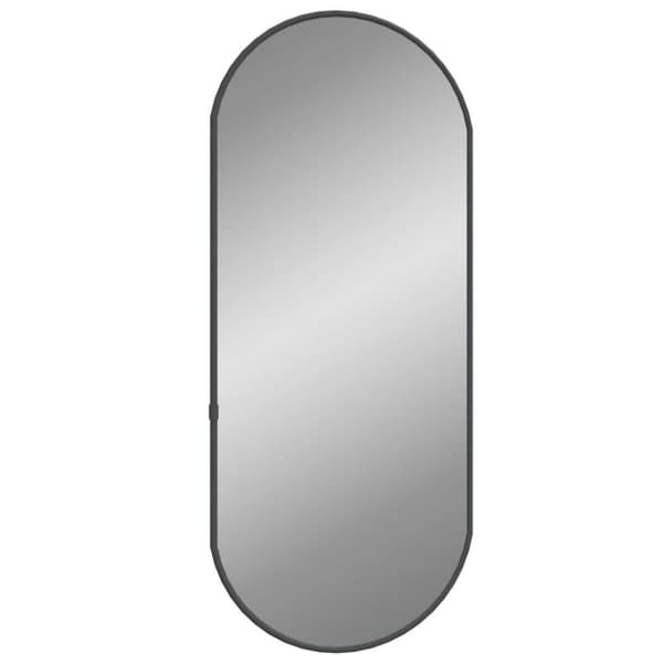 vidaXL vægspejl 60x25 cm oval sort