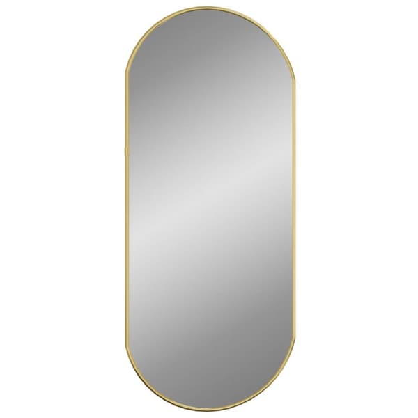 vidaXL vægspejl 70x30 cm oval guldfarvet