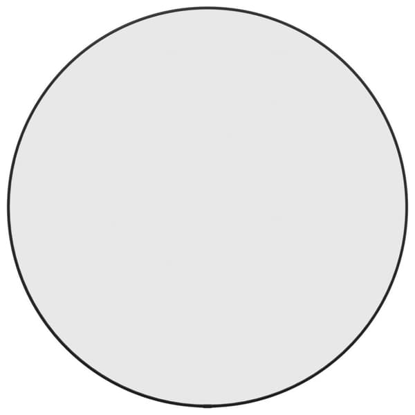 vidaXL vægspejl Ø 60 cm rundt sort