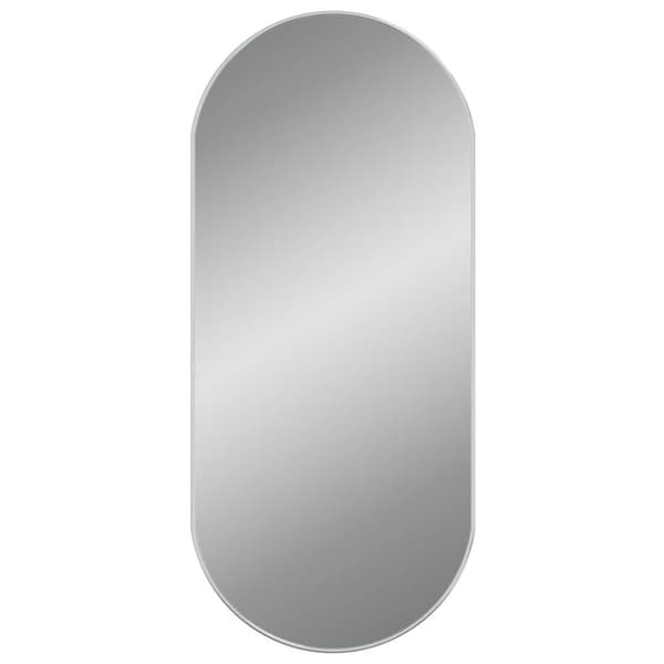 vidaXL Seinäpeili hopea 100x45 cm ovaali
