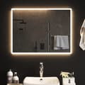 Miniatyrbillede 1 af 7: vidaXL badeværelsesspejl med LED-lys 60x80 cm