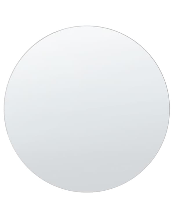 Väggspegel Silver Glas ø 50 Rund Dekorativ Väggmonterad Accentstycke