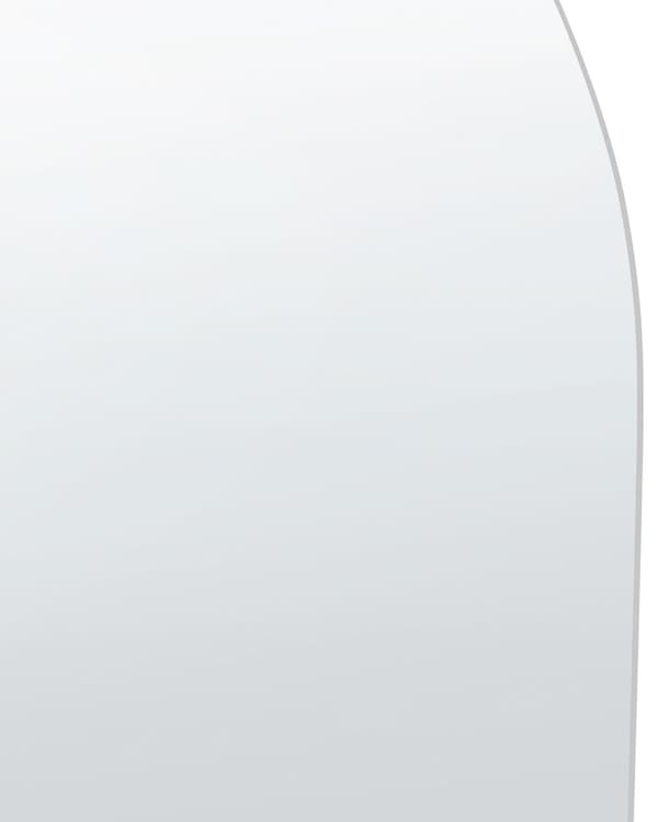 Väggspegel Silver Glas 50 x 75 cm Rundad Dekorativ Väggmonterad Accentstycke