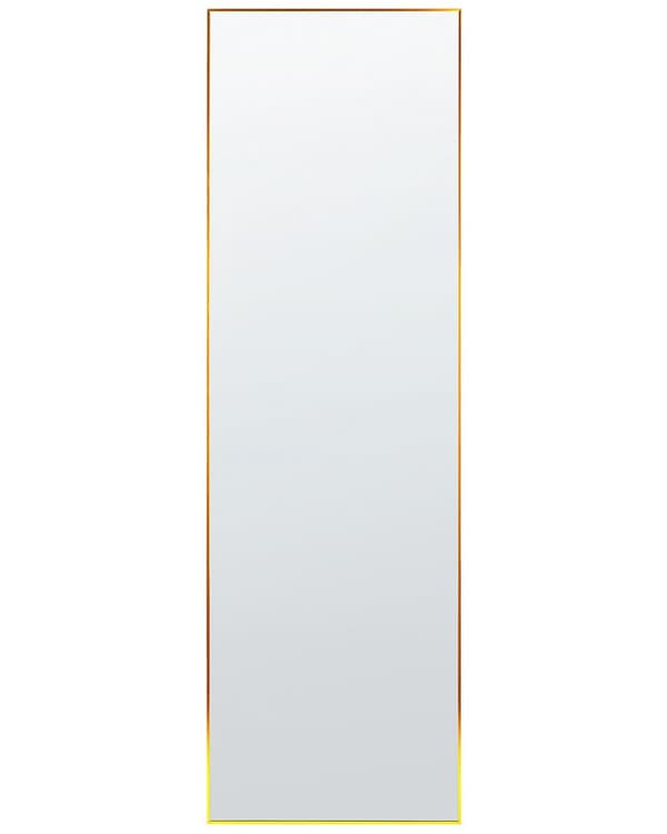 Golvspegel Guld Aluminiumram 50 x 156 cm med Stativ Modern Design Inramad Helkropps
