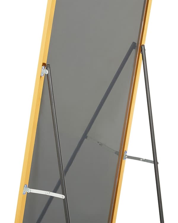 Golvspegel Guld Aluminiumram 50 x 156 cm med Stativ Modern Design Inramad Helkropps