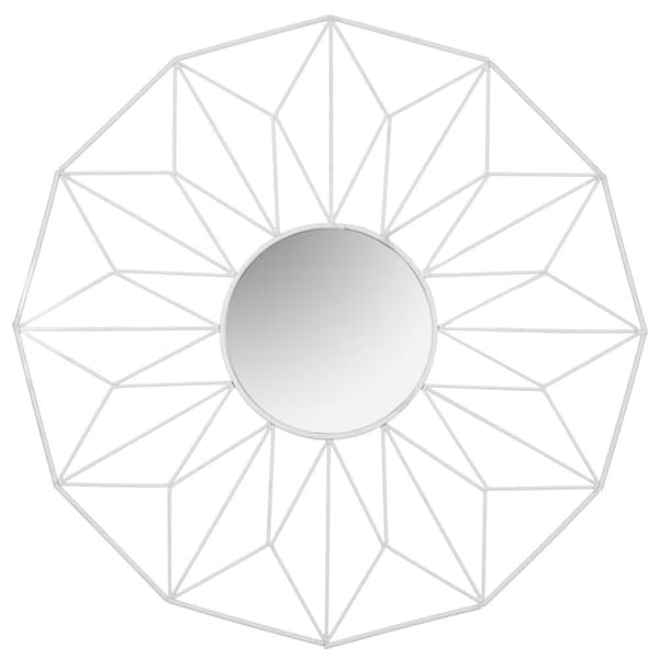 GEOMETRISK SPEJL 12-VEJS HVID 58 CM MC60375