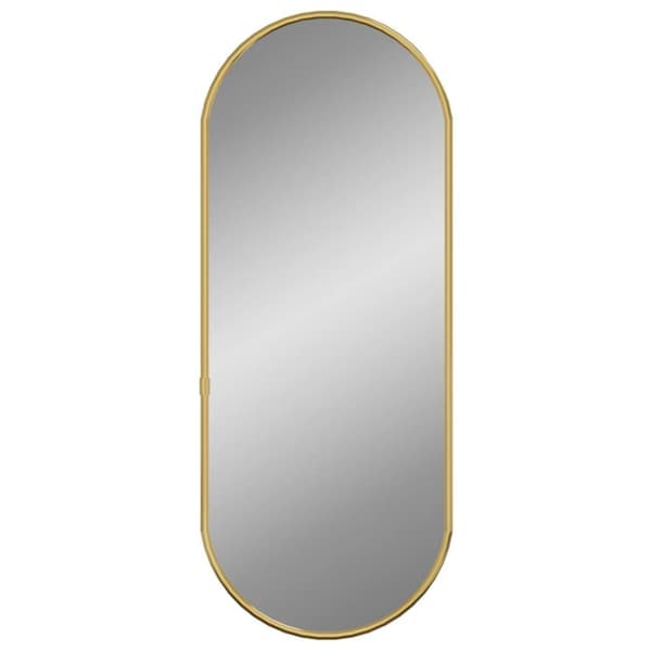 vidaXL Väggspegel guld 60x25 cm oval