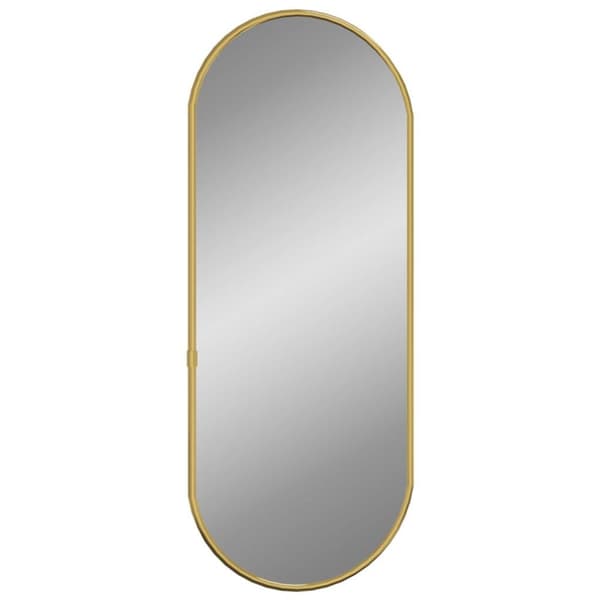 vidaXL Väggspegel guld 60x25 cm oval