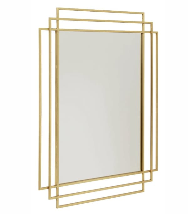 SQUARE spegel, guldfinish