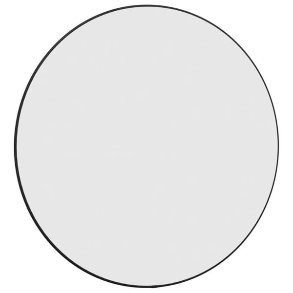 vidaXL Veggspeil svart Ø 60 cm rund