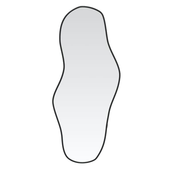 vidaXL Veggspeil svart 100x45 cm