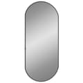 Miniatyrbild 3 av 8: vidaXL Väggspegel svart 70x30 cm oval