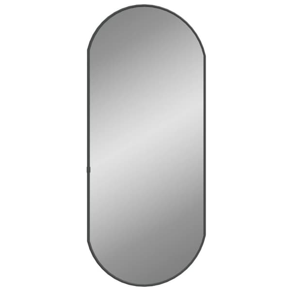 vidaXL Väggspegel svart 70x30 cm oval