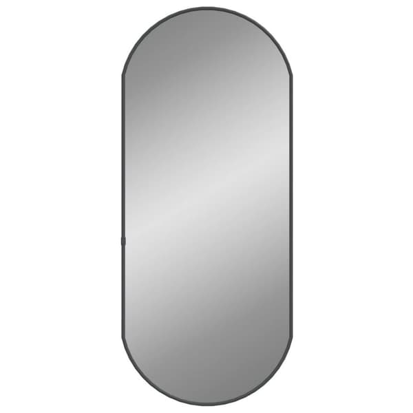 vidaXL Väggspegel svart 70x30 cm oval