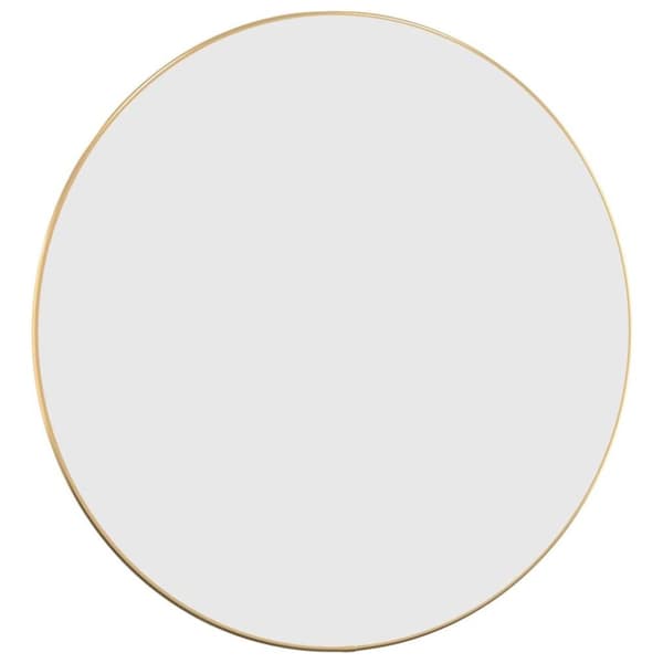 vidaXL Väggspegel guld Ø 60 cm rund