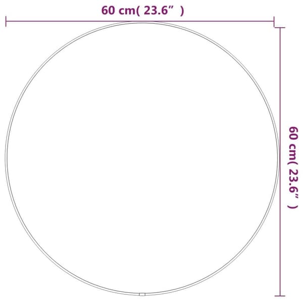 vidaXL Väggspegel guld Ø 60 cm rund