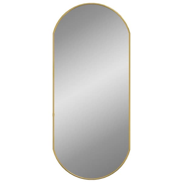 vidaXL Väggspegel guld 80x35 cm oval
