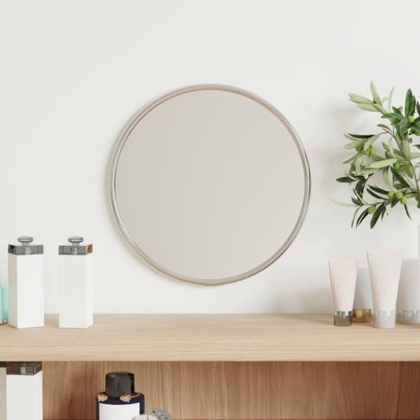 vidaXL Väggspegel silver Ø 20 cm rund