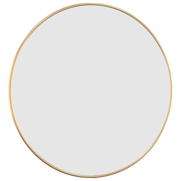 vidaXL Väggspegel guld Ø 50 cm rund