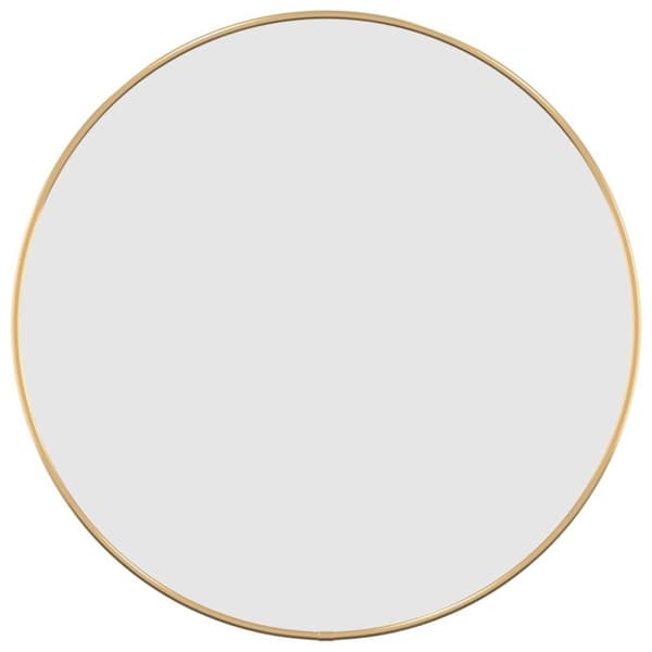 vidaXL Väggspegel guld Ø 50 cm rund