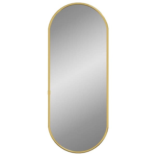 vidaXL Väggspegel guld 50x20 cm oval