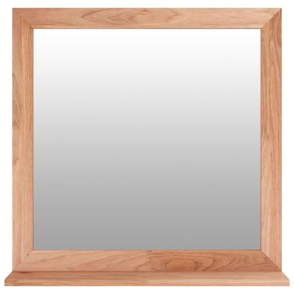 vidaXL Veggspeil 55x55 cm heltre valnøtt