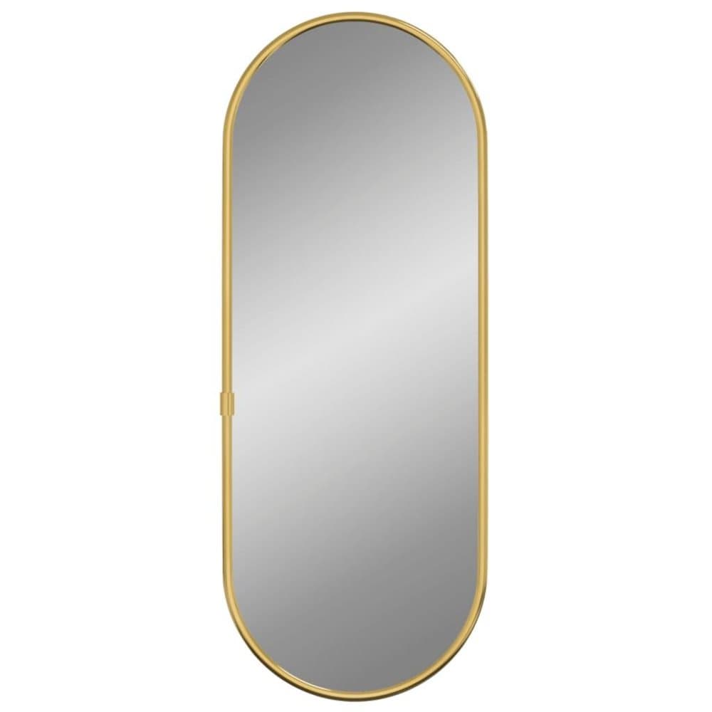 vidaXL Väggspegel guld 40x15 cm oval
