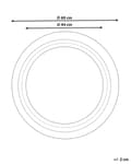 Miniatyrbilde 3 av 5: Speil Hvit MDF ø 60 cm Rund form med ramme Dekorativt Håndlaget Skandinavisk stil Veggspeil
