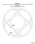 Miniatyrbilde 3 av 5: Speil Lyst tre MDF Trefiner ø 60 cm Rund form med ramme Dekorativt Håndlaget Skandinavisk stil Veggspeil