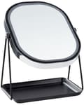 Miniatyrbild 7 av 9: Sminkspegel Silver Metall 20 x 22 cm Sminkbord LED-Spegel Modern Design Dekorativ Badrum Vardagsrum