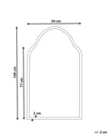 Miniatyrbillede 3 af 5: Vægspejl Guld Metal 58 x 104 cm Dekorativ Spejl til Væg Design Rokoko Entrespejl Victoriansk Håndlavet Dekoration Glamour