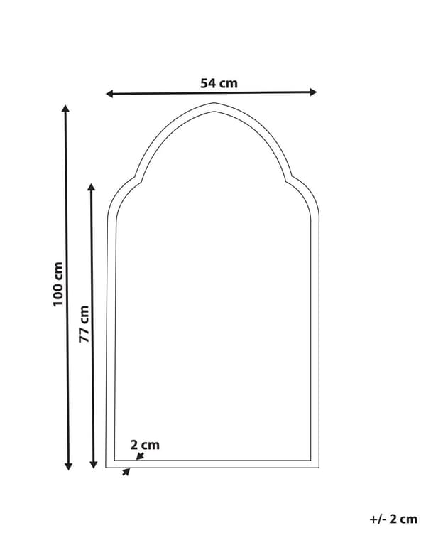 Vægspejl Guld Metal 58 x 104 cm Dekorativ Spejl til Væg Design Rokoko Entrespejl Victoriansk Håndlavet Dekoration Glamour