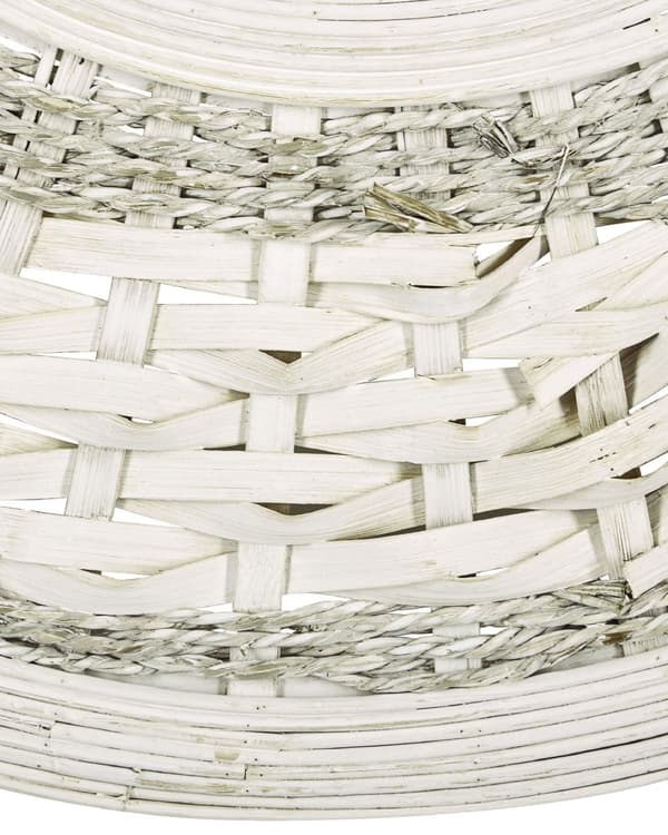 Seinäpeili luonnonväri 61 x 61 cm bambu lasi pyöreä ripustuskoukku rustiikkinen moderni