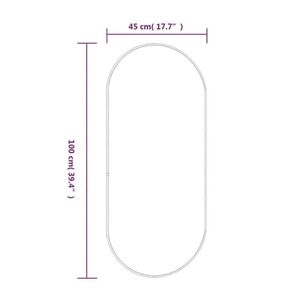 vidaXL Veggspeil gull 100x45 cm oval
