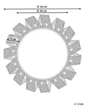 Miniatyrbilde 3 av 5: Veggspeil hvit med kobber 54 cm rund spiralformet ramme Dekorativ Stue Soverom