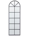 Miniatyrbilde 1 av 5: Speil Svart Metall Glass 40 x 120 cm Vindusformet Metallramme Industriell stil Moderne Dekorativt Veggspeil